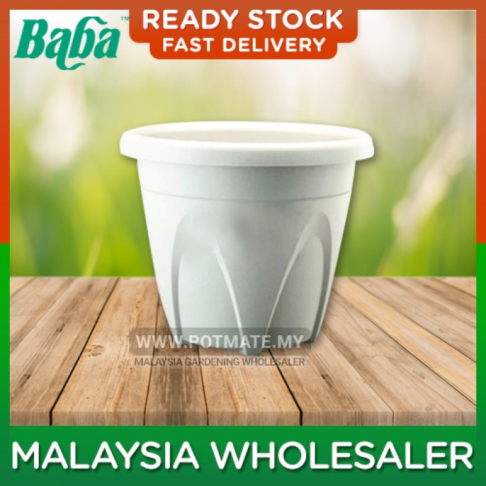 (23cm) Baba BI-AR-230 Round Pot Arch Biodegradable Flower Pasu Pot Round Home Garden Nursery Pasu
