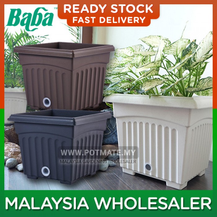 (15cm) Baba BI-SQ-150 Square Biodegradable Flower Pot Round Home Garden Nursery Pasu