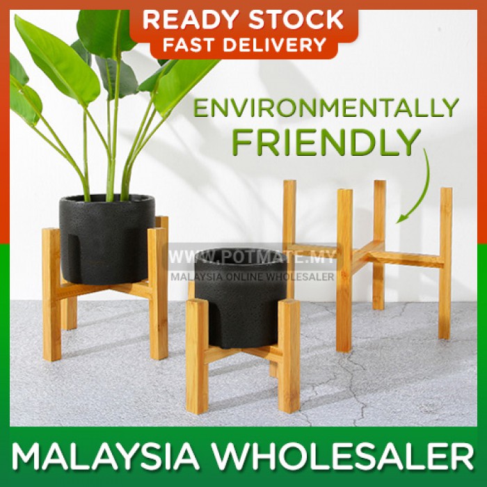 19 cm - Wood Flower Pot Rack Holder Minimalist Home Garden Indoor Display Plant Stand Shelf