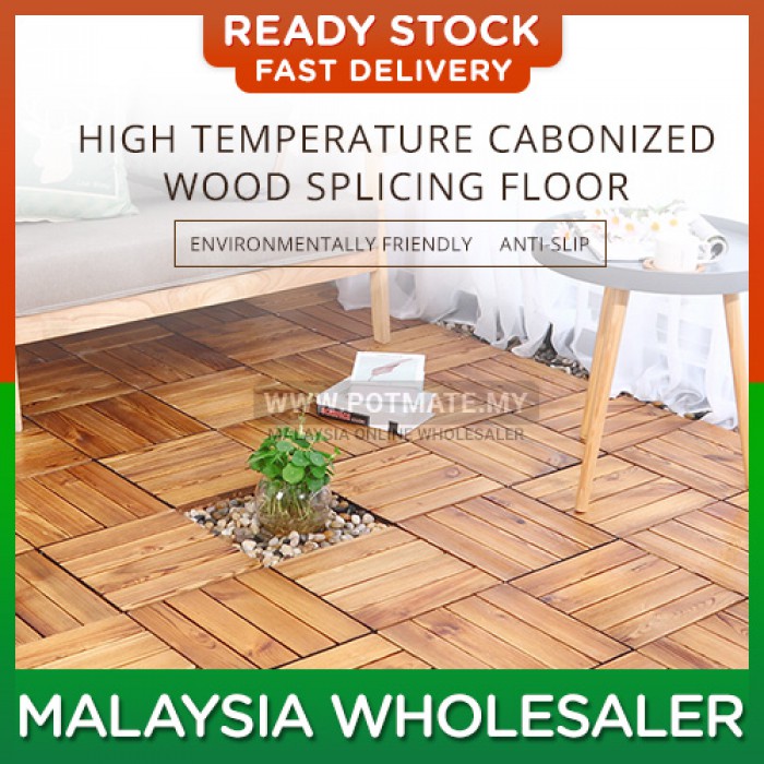 DIY Floor Decking Garden Decoration Flooring Solid Wood Kayu Lantai Papan Carpet Home Wooden 30 x 30cm