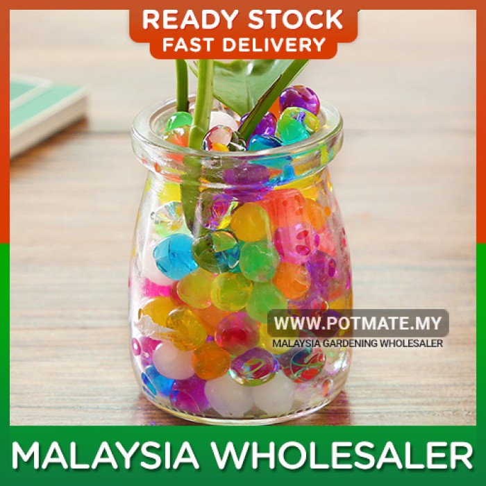 2g (90 grains+-) Colorful Water Plant Flower Jelly Crystal Soil Hydro Gel Ball Balls Water Beads Grow Magic