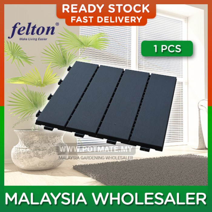 45.2cm x 45.2cm - Felton Plastic Floor Decking FFD2524 DIY Interlocking Deck Floor Tiles Outdoor Balcony Decoration