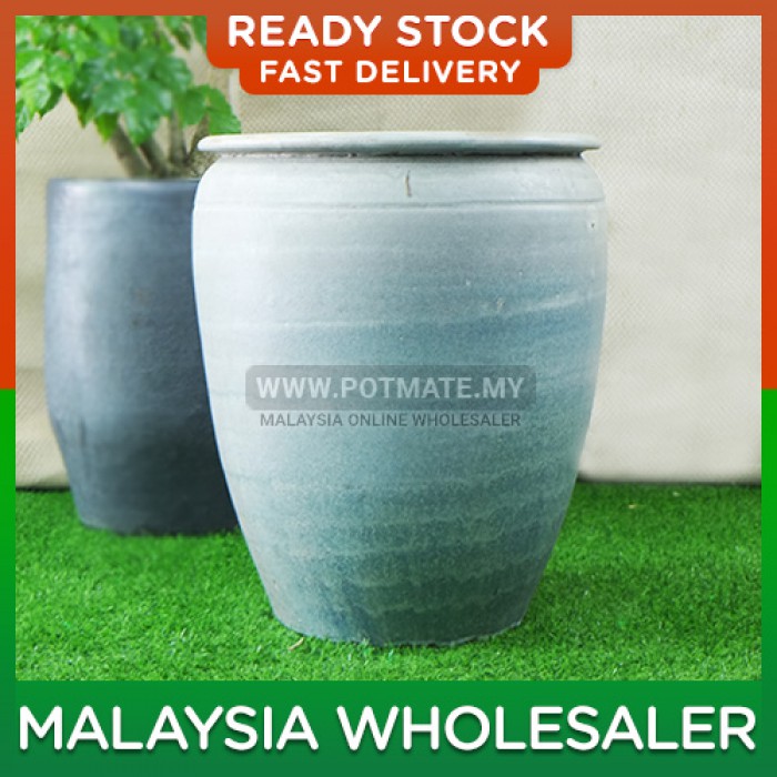 47cm - SCA Emerald Sapphire Ceramic Shape Flower Pot Indoor Outdoor Garden Landscape Decoration