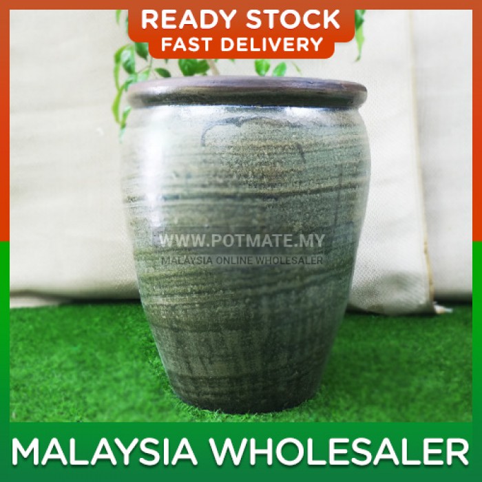 45cm - TMP Pot Grey Ceramic Shape Flower Pot Indoor Outdoor Garden Landscape Decoration