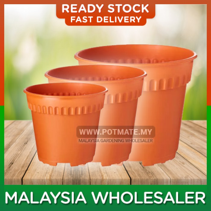 (12.5cm) Baba BI-RD-120 Grower Series lightweight Biodegradable Flower Pot Round Home Garden Nursery Pasu Bunga Plastik
