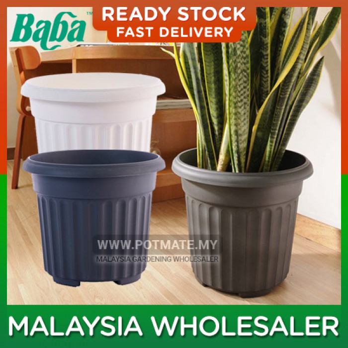 (26cm) Baba BI-RD-260 Romanesque Series High Quality Biodegradable Flower Pot Home Garden Nursery Pasu Bunga Plastik