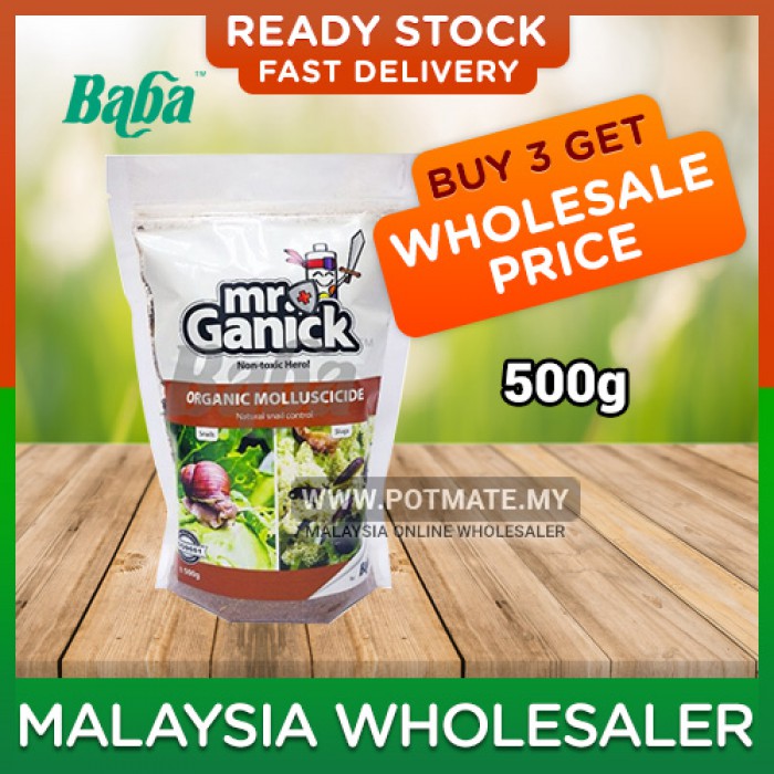 (500g) Baba Mr.Ganick PT-8009 Organic Organic Pesticide Racun Serangga Molluscicide To Use Reduce Snail Slug Leech