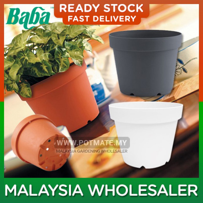 (23cm) Baba TN-3450-A Round Biodegradable Flower Pot Round Home Garden Nursery Pasu