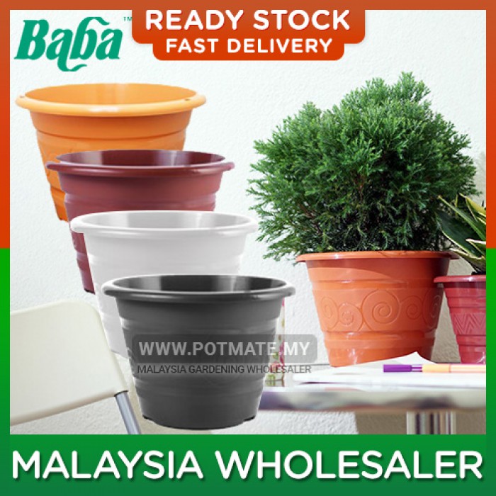 (21cm) Baba TN-3468-B Round Pattern Biodegradable Flower Pot Round Home Garden Nursery Pasu