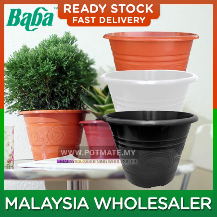 (28cm) Baba TN-3470-A Round Pattern Biodegradable Flower Pot Round Home Garden Nursery Pasu
